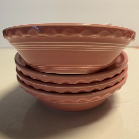 Fiestaware Small Individual Pie Bakers Set of 4 Retired Color Rose - Picture 1 of 7
